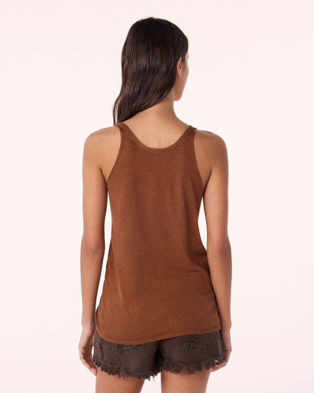 Kujten Top Soft Circle Top Soie Cachemire Imprimé
