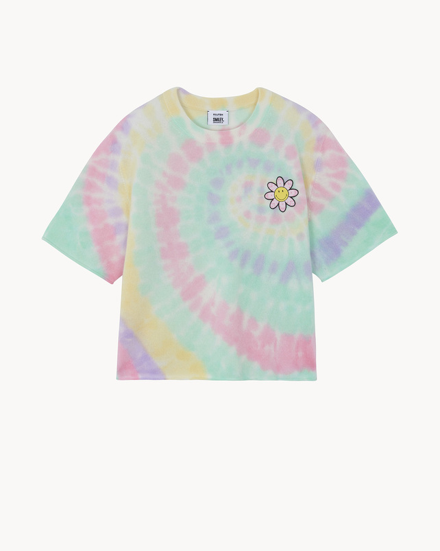 kujten Top tee flower rainbow Top Cachemire