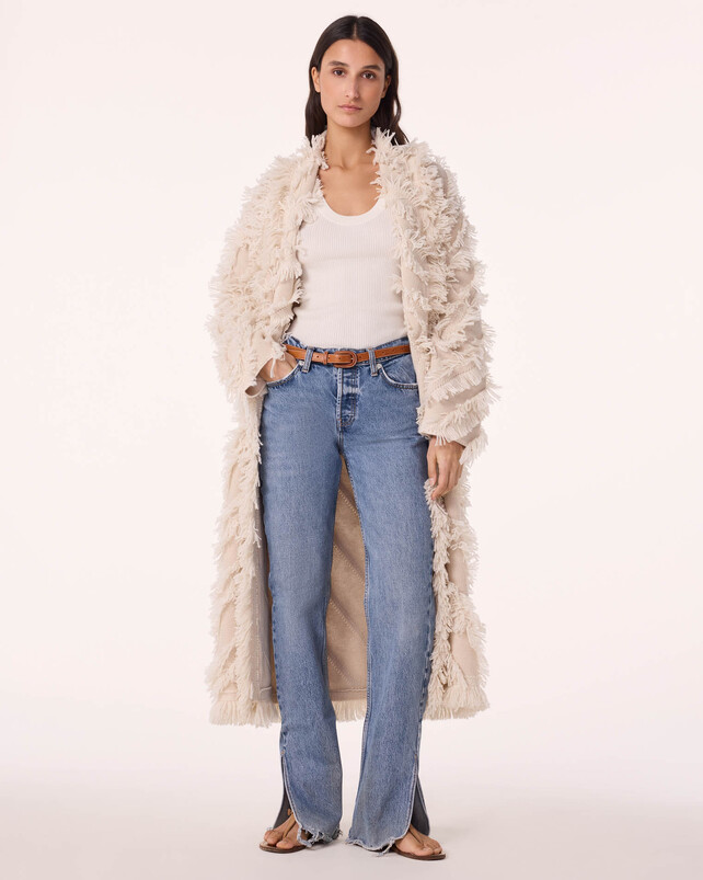 Kujten Veste Mika Fringes Veste Cachemire Broderie