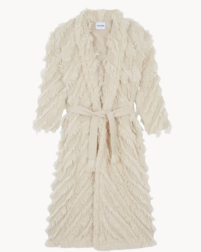 Kujten Veste Mika Fringes Veste Cachemire Broderie