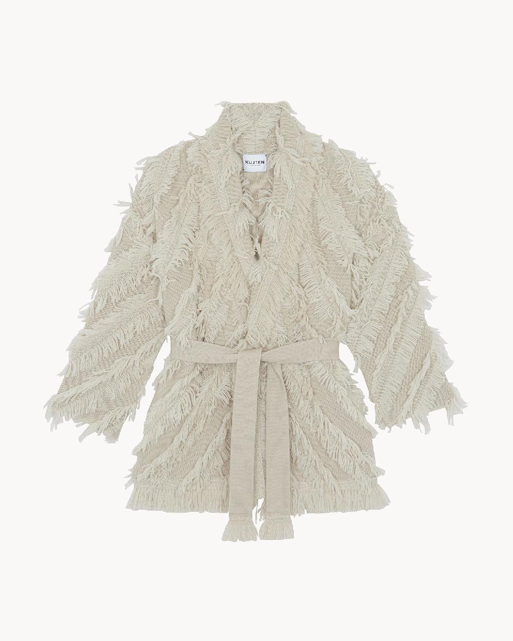 Kujten Veste Miko Fringes Veste Cachemire Broderie