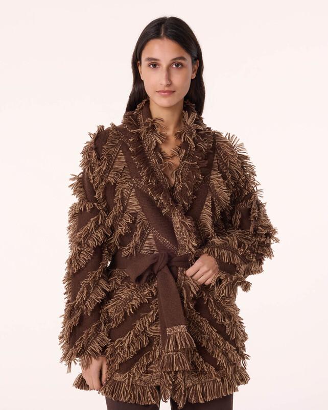 Kujten Veste Miko Fringes Veste Cachemire Broderie