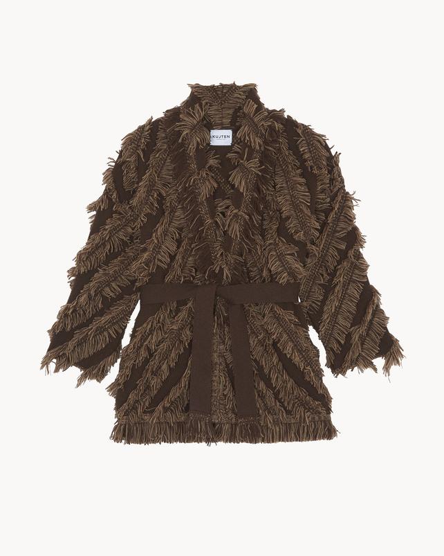 Kujten Veste Miko Fringes Veste Cachemire Broderie