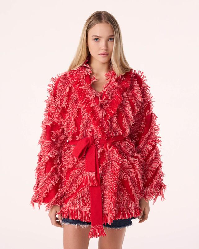 Kujten Veste Miko Fringes Veste Cachemire Broderie