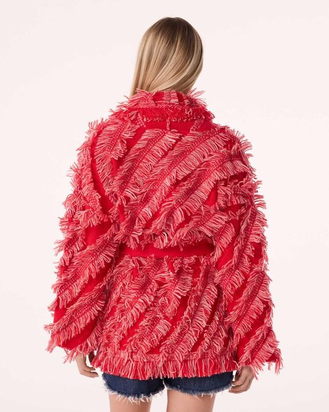 Kujten Veste Miko Fringes Veste Cachemire Broderie