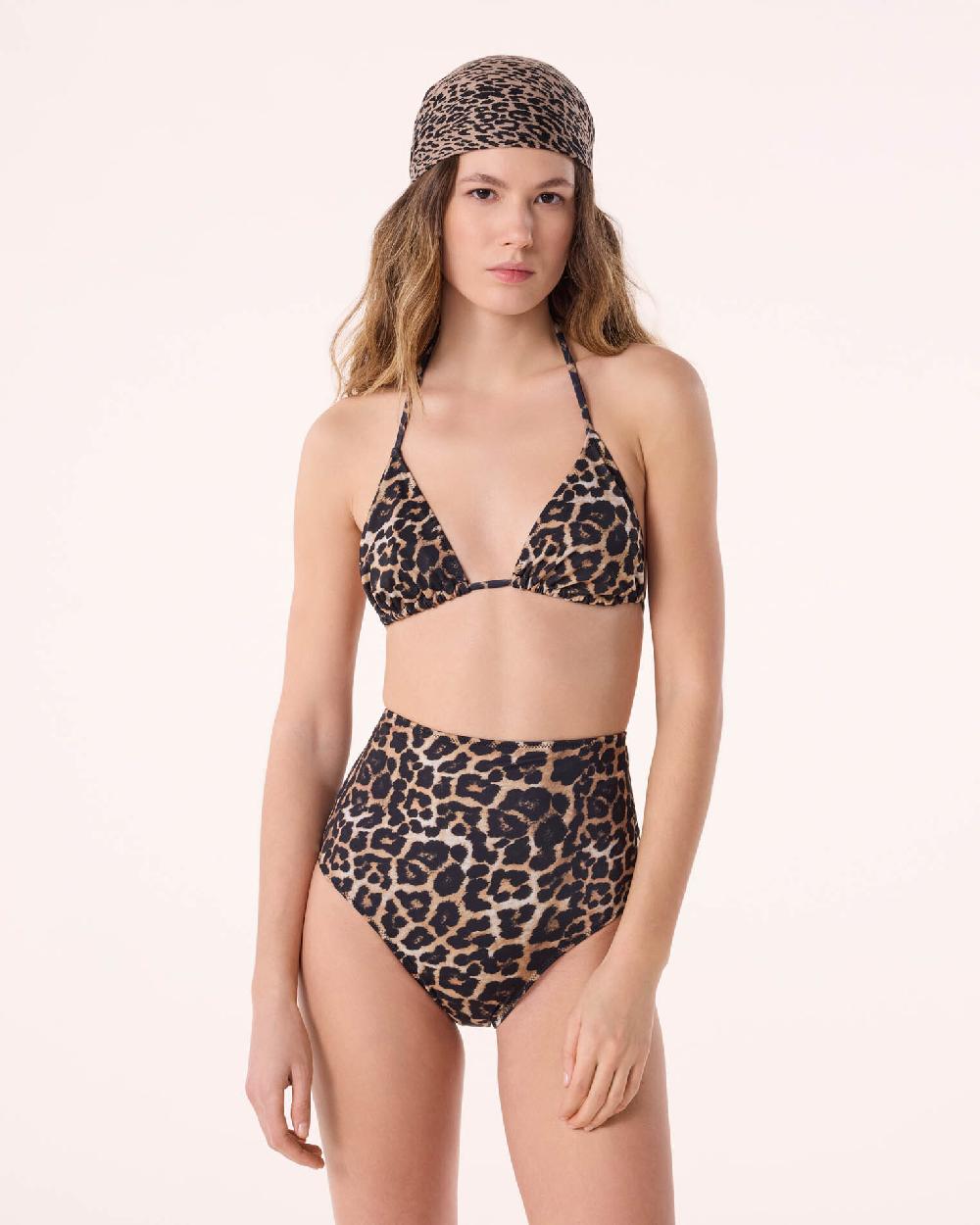 Kujten Maillot De Bain Amalfi Culotte Taille Haute Imprimée