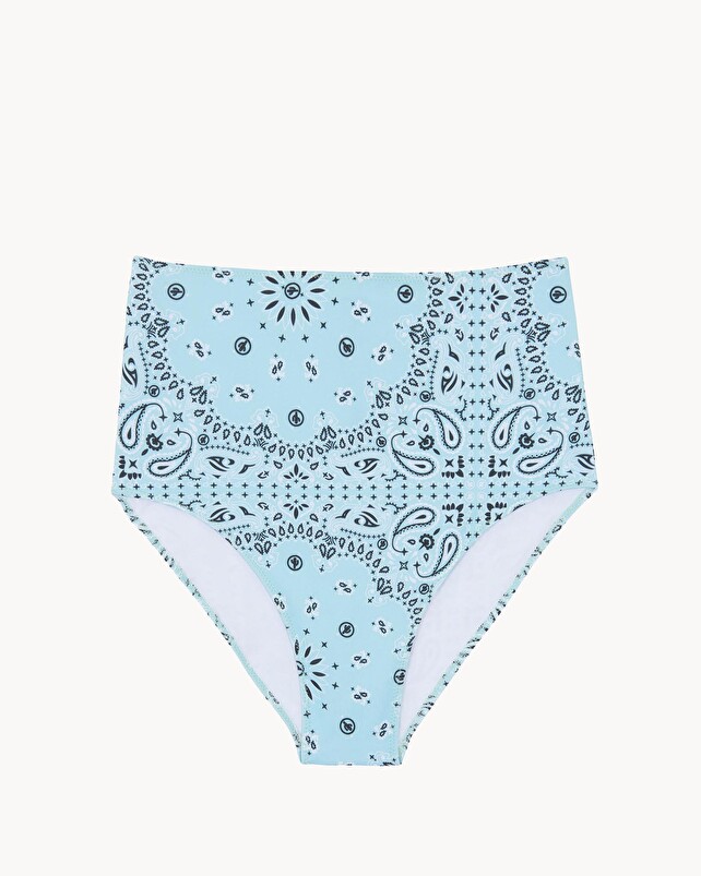 kujten Maillot de bain amalfi Culotte taille haute imprimée