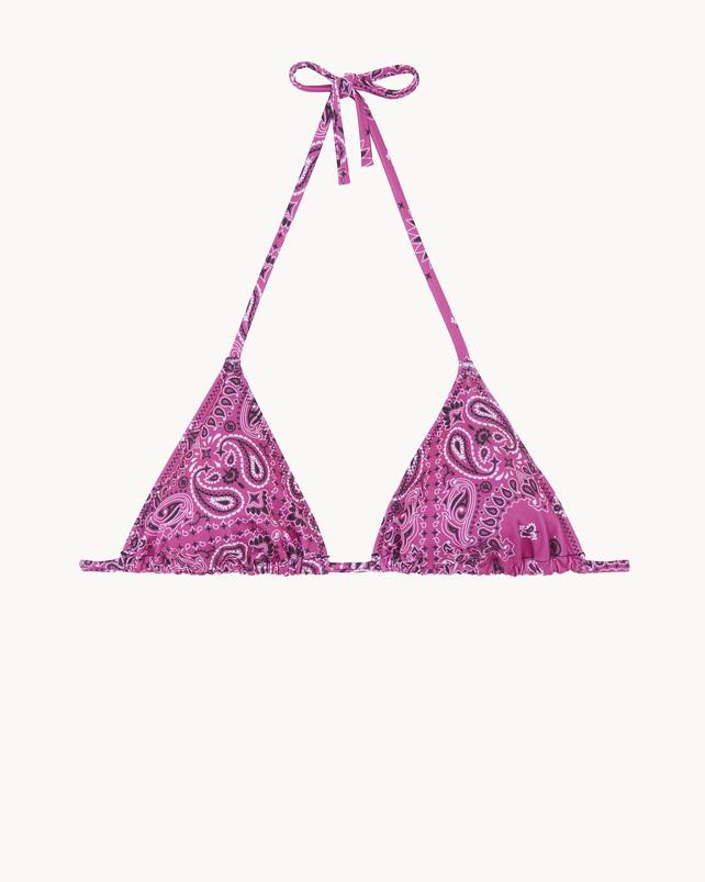 kujten Maillot de bain capri top Haut de bikini imprimé bandana