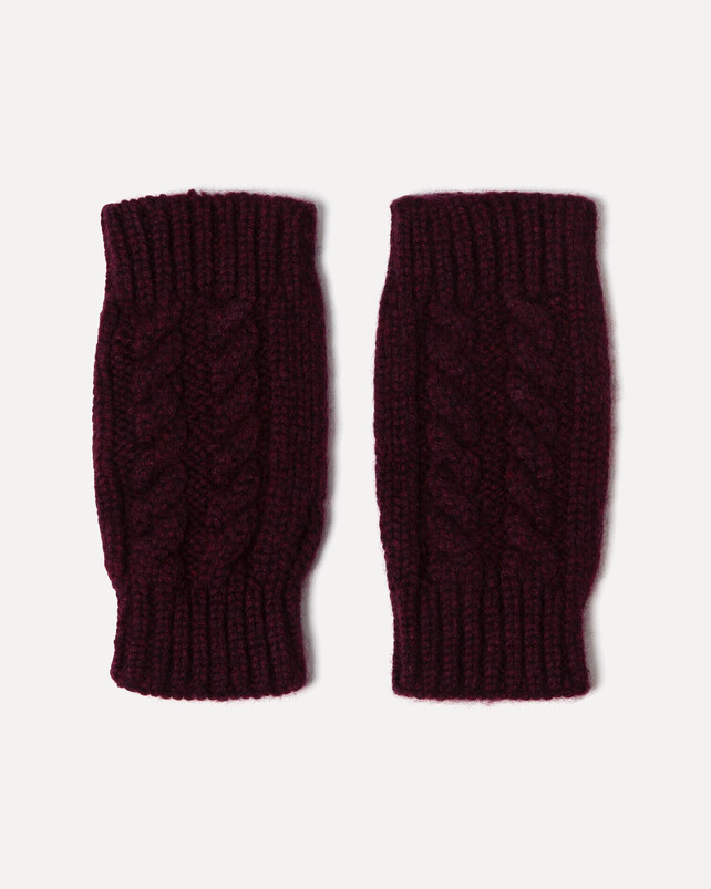 kujten Mitaines gama Mitaines cachemire courtes torsadées