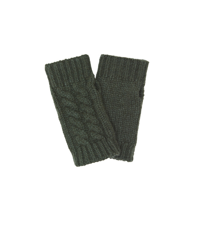 kujten Mitaines gama Mitaines cachemire courtes torsadés