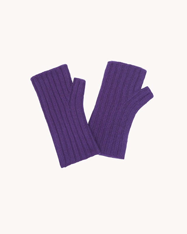 kujten Mitaines nok Mitaines Cachemire Côtes Plates 2 fils