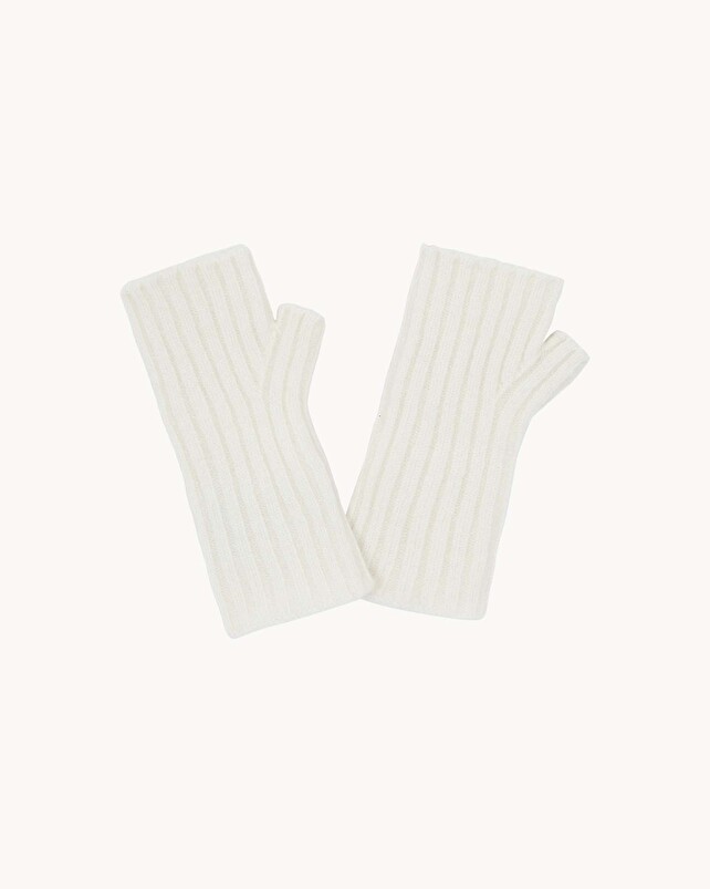 kujten Mitaines nok Mitaines Cachemire Côtes Plates 2 fils