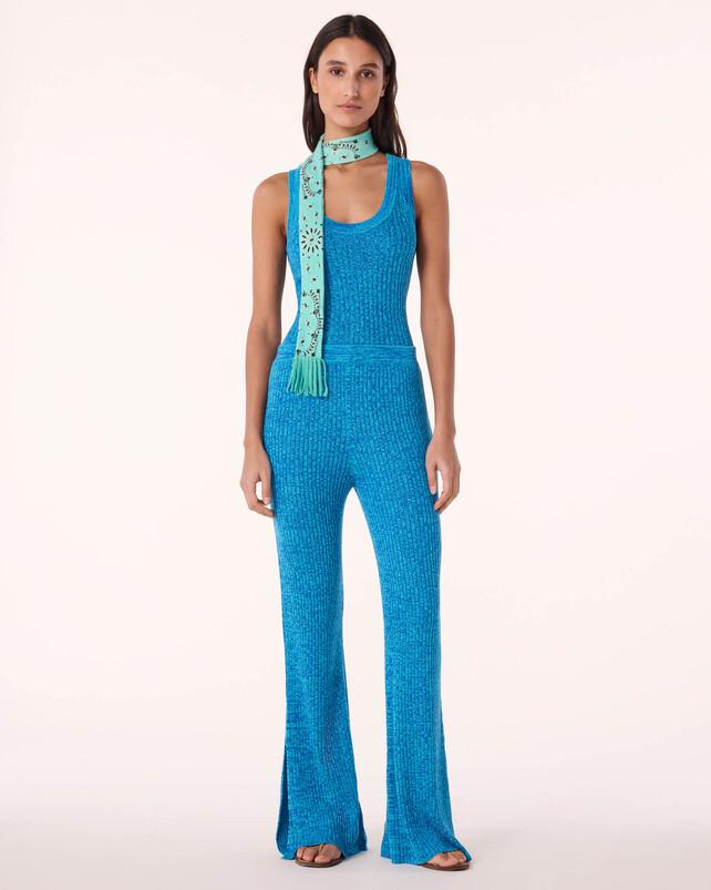 kujten Pantalon hadja Pantalon Évasé Soie-Cachemire