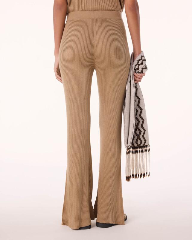 Kujten Pantalon Rosario Pantalon Évasé Cachemire Et Soie