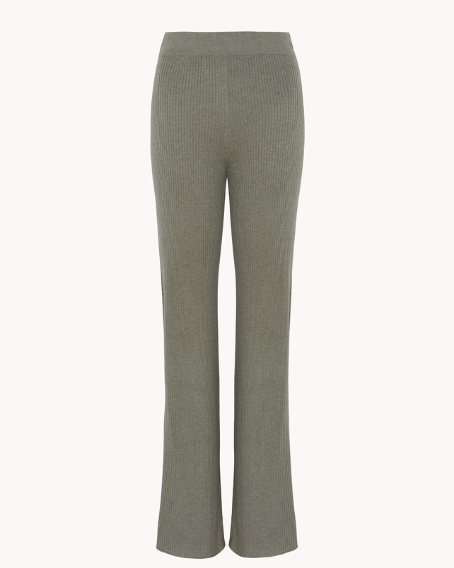 kujten Pantalon rosario Pantalon evase soie-cachemire