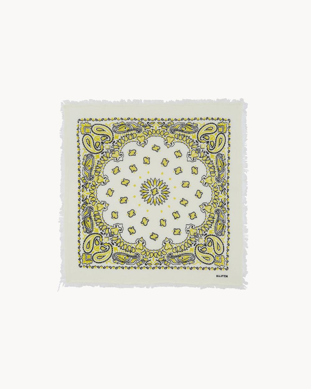 Kujten Petit Bandana Hachi Bico Petit Bandana Cachemire Imprimé Bicoloré 2 Fils