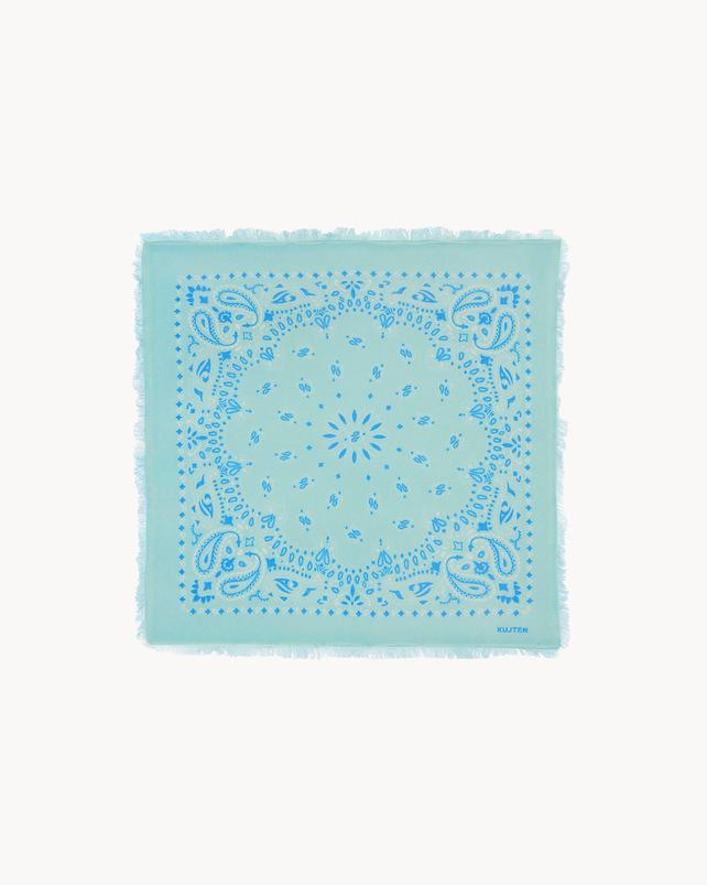 kujten Petit bandana hachi bico Petit bandana cachemire imprimé bicoloré 2 fils