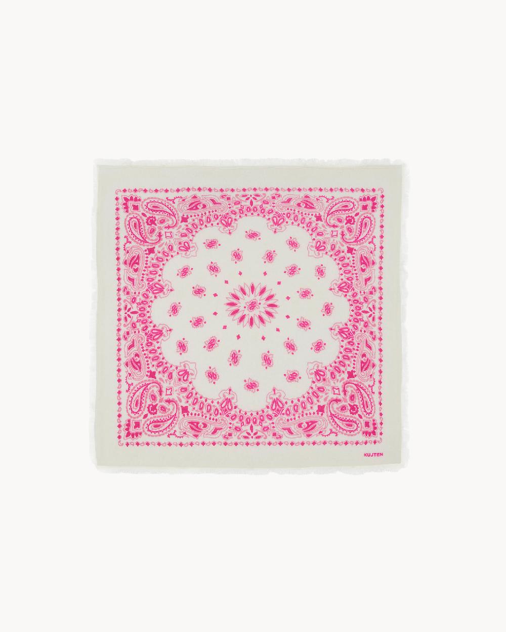 Kujten Petit Bandana Hachi Bico Petit Bandana Cachemire Imprimé Bicoloré 2 Fils