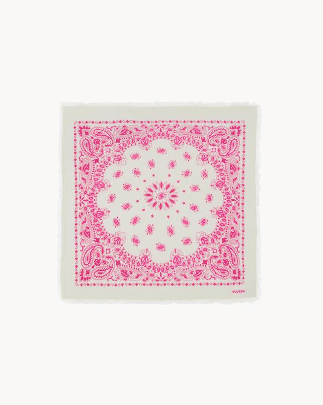 kujten Petit bandana hachi bico Petit bandana cachemire imprimé bicoloré 2 fils