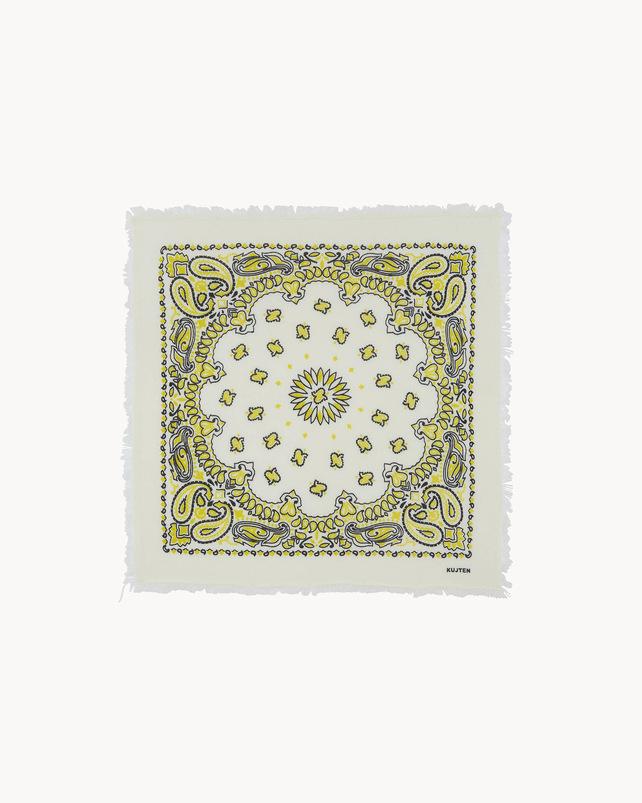 kujten Petit bandana hachi bico Petit bandana cachemire imprimé bicoloré 2 fils