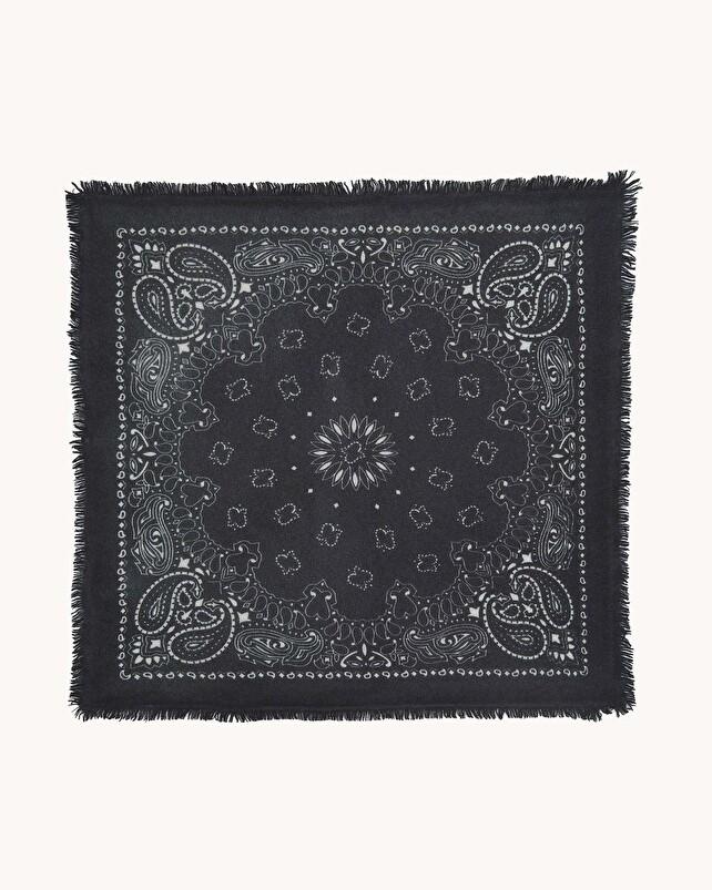 kujten Petit bandana hachi Petit bandana cachemire imprimé 2 fils