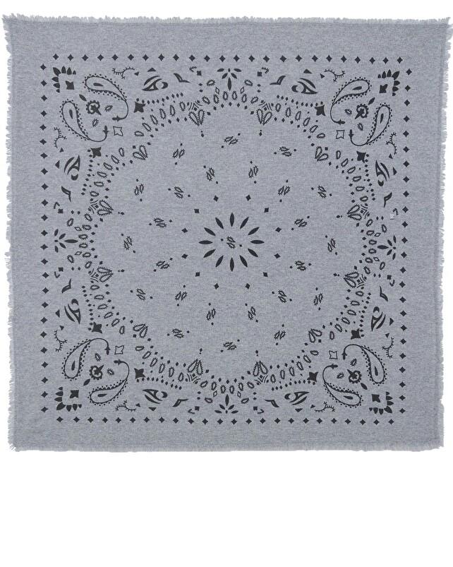 Kujten Petit Bandana Hachi Petit Bandana Cachemire Imprimé 2 Fils