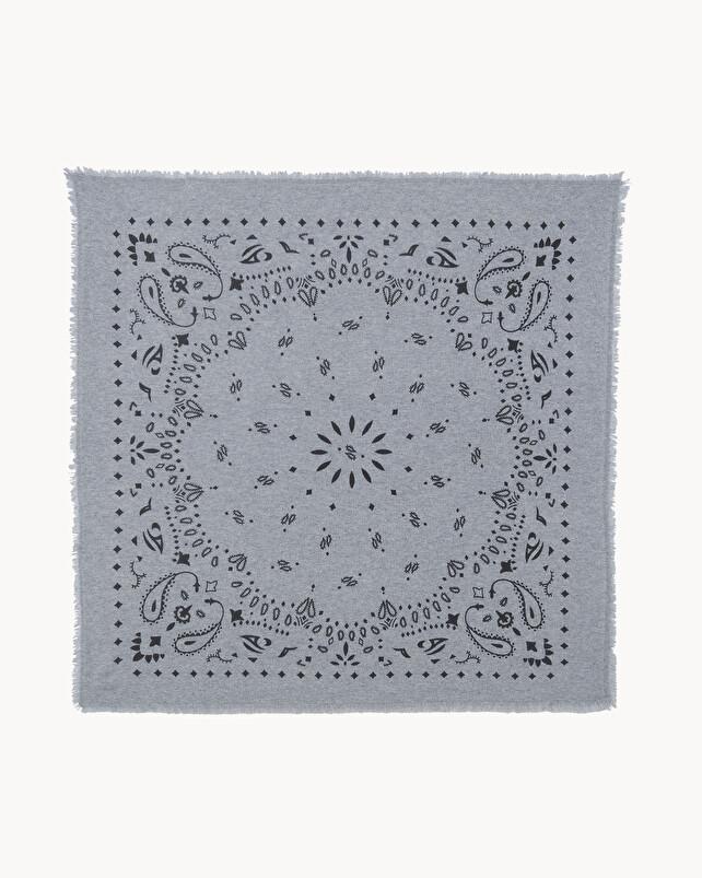 kujten Petit bandana hachi Petit bandana cachemire imprimé 2 fils