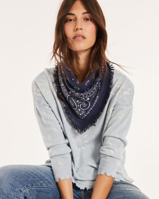 Kujten Petit Bandana Hachi Petit Bandana Cachemire Imprimé 2 Fils