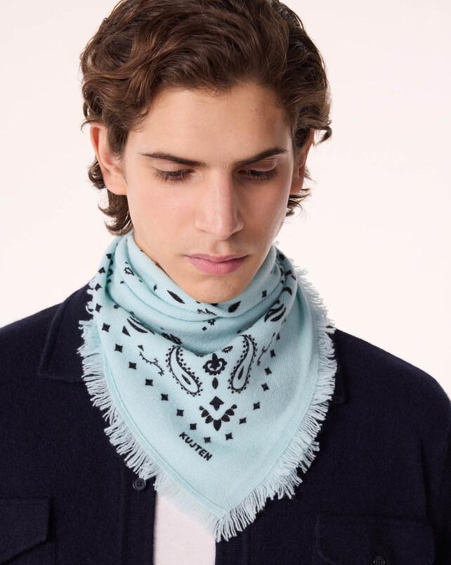 Kujten Petit Bandana Hachi Petit Bandana Cachemire Imprimé 2 Fils