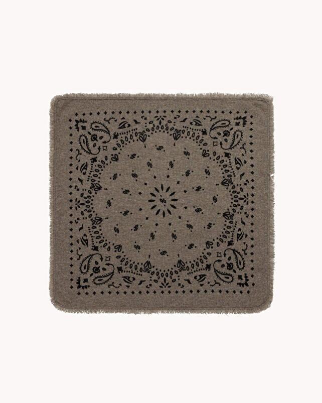 kujten Petit bandana hachi Petit bandana cachemire imprimé 2 fils