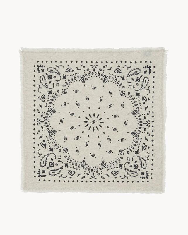 kujten Petit bandana hachi Petit bandana cachemire imprimé 2 fils