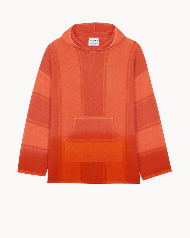 Kujten Poncho Baja Dye Poncho Cachemire Oversize à Capuche Tie & Dye 4 Fils