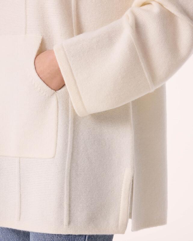 Kujten Poncho Baja Poncho Cachemire Oversize à Capuche 4 Fils