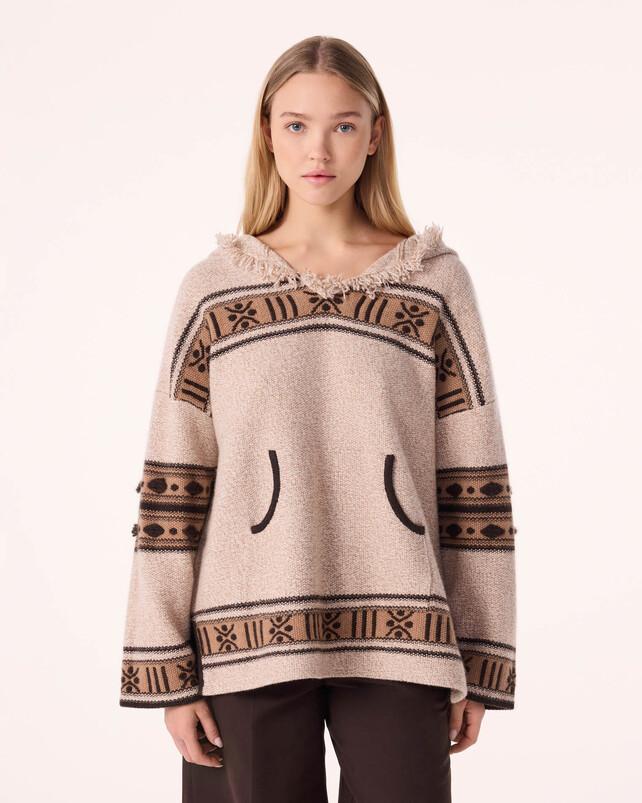 Kujten Poncho Ubudo Poncho Cachemire Bicolore 3 Fils