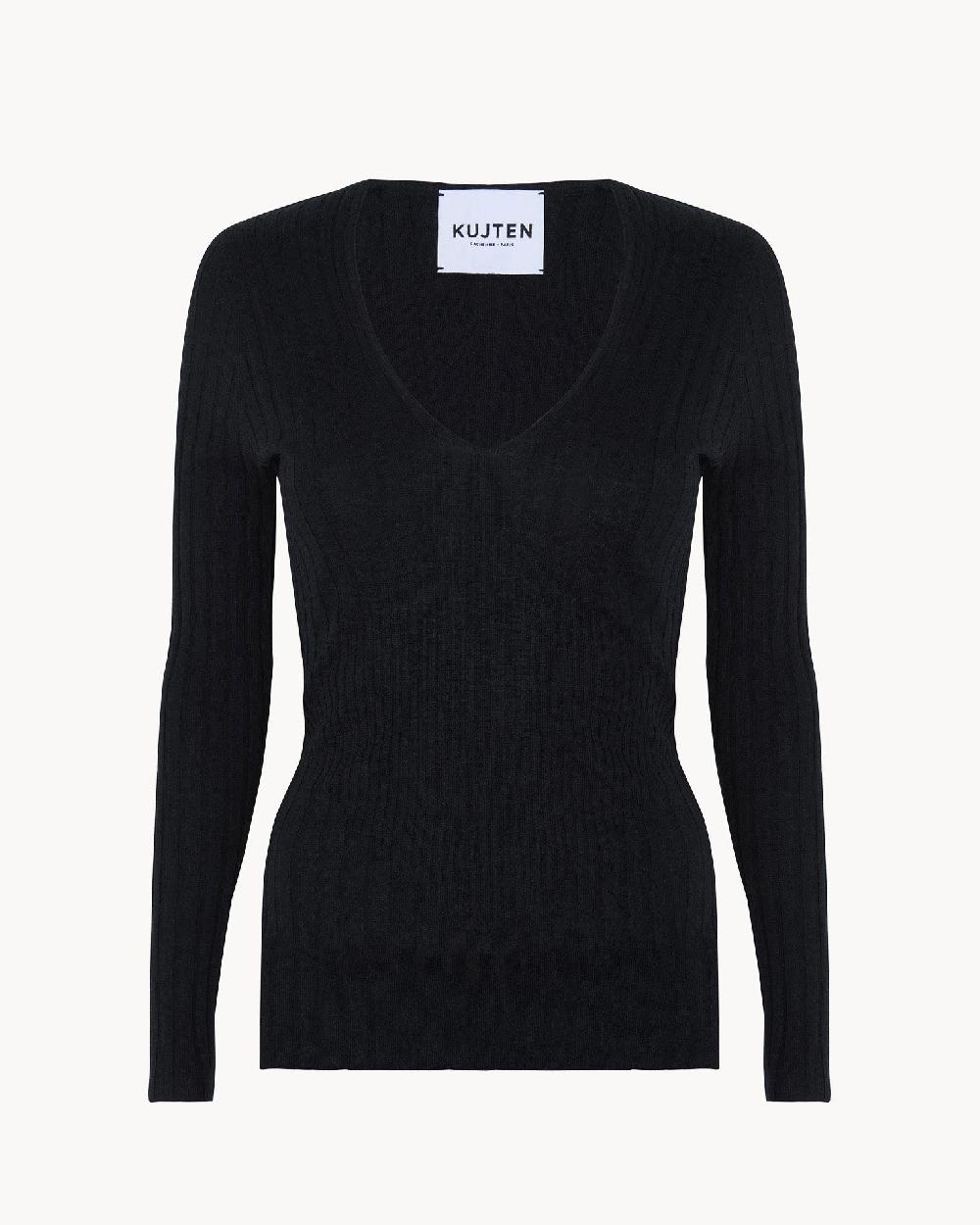 Kujten Pull Ainur Pull Col V Soie Et Cachemire 1 Fil