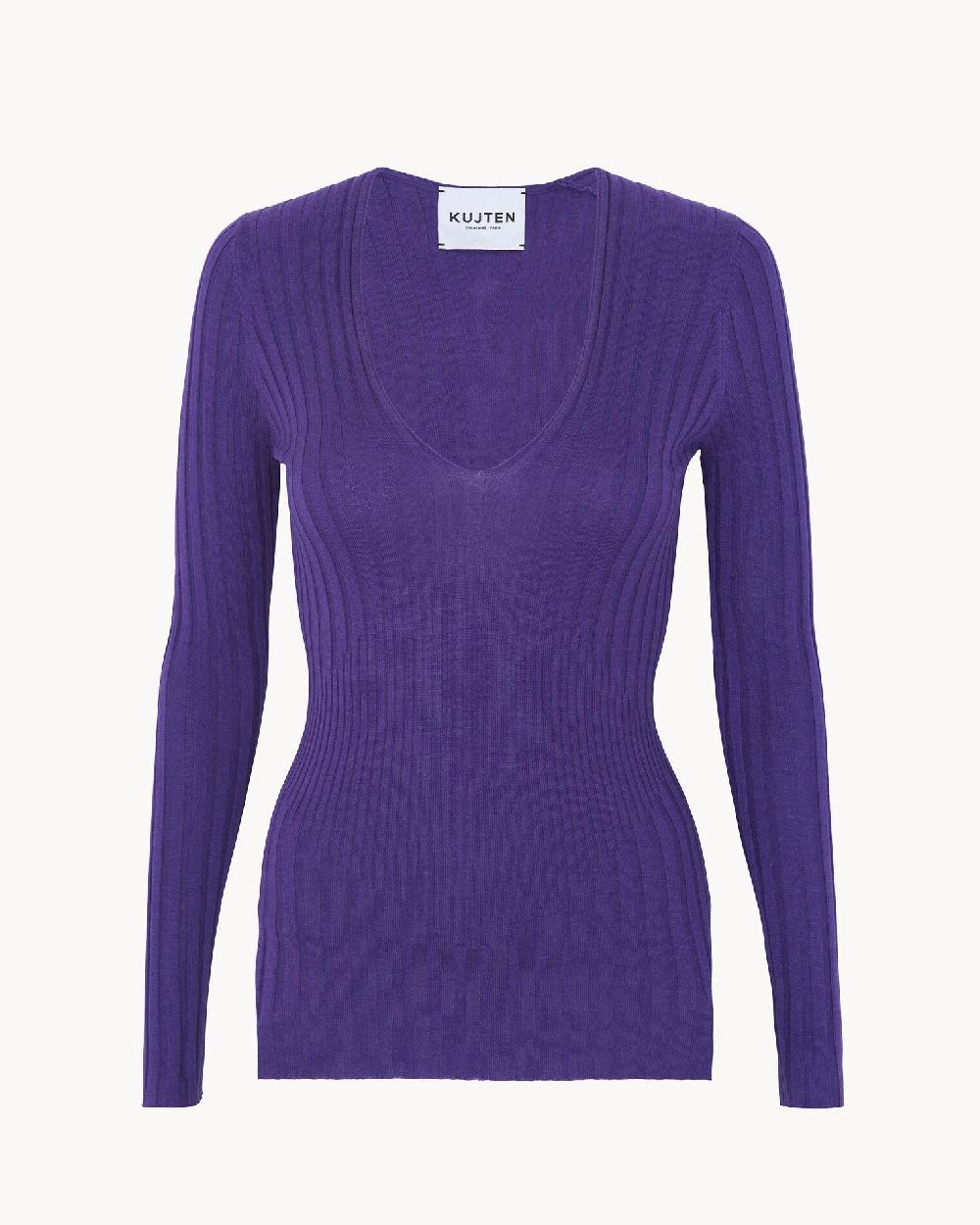 Kujten Pull Ainur Pull Col V Soie Et Cachemire 1 Fil