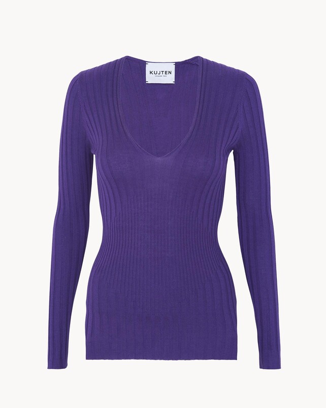kujten Pull ainur Pull Col V Soie et Cachemire 1 fil