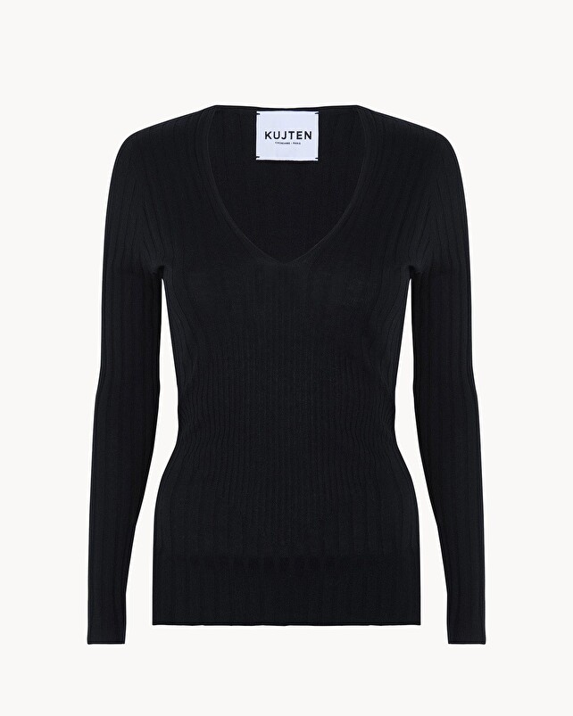 kujten Pull ainur Pull Col V Soie et Cachemire 1 fil