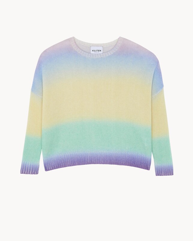 kujten Pull amelie rainbow Pull Cachemire Col Rond Oversize 2 fils