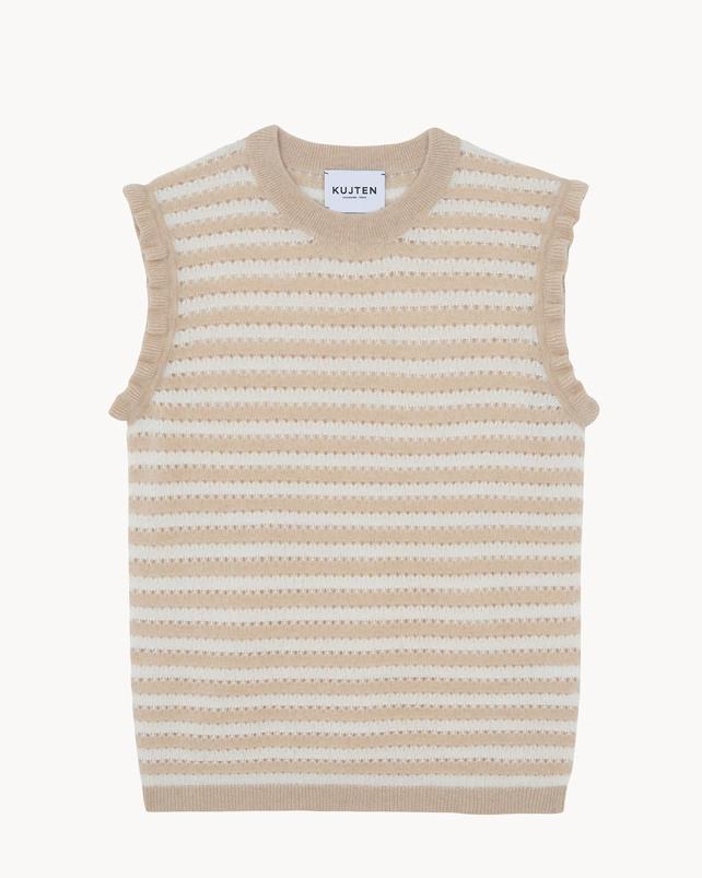 kujten Pull bao Pull Cachemire Sans Manches Col Rond 4 fils