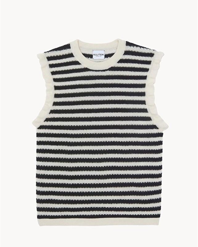 kujten Pull bao Pull Cachemire Sans Manches Col Rond 4 fils