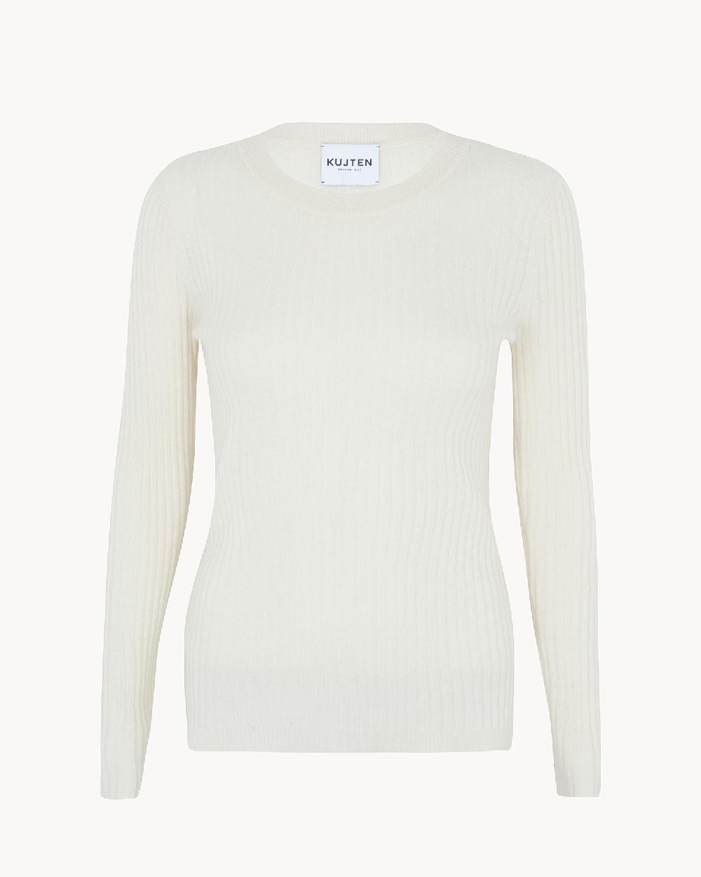 Kujten Pull Bibi Pull Cachemire Col Rond Manches Côtelées 2 Fils