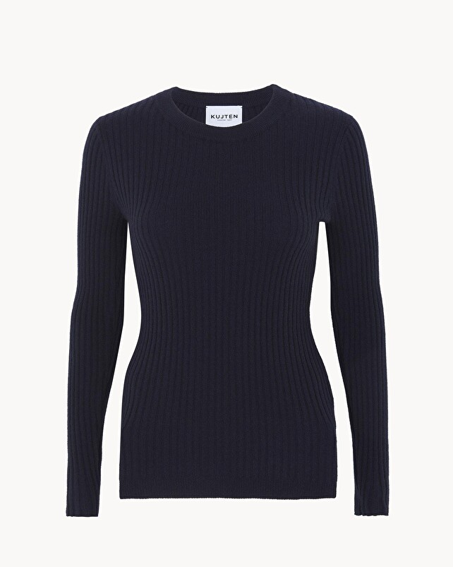 kujten Pull bibi Pull Cachemire Col Rond Manches Côtelées 2 fils