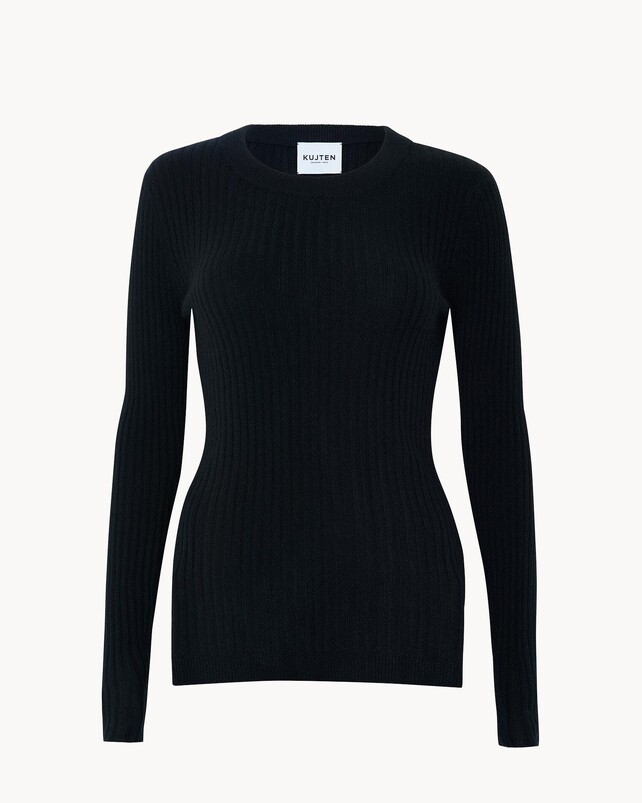 kujten Pull bibi Pull Cachemire Col Rond Manches Côtelées 2 fils