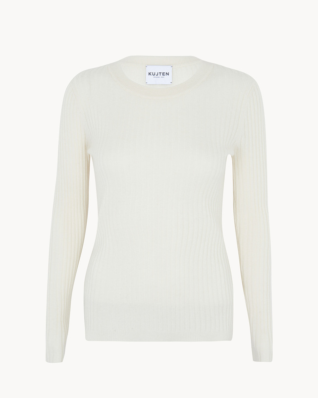 kujten Pull bibi Pull Cachemire Col Rond Manches Côtelées 2 fils