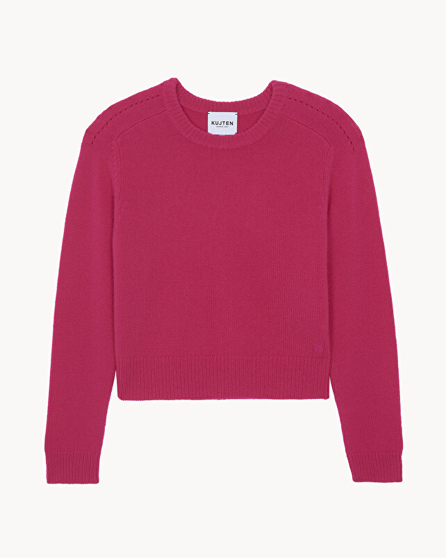 kujten Pull caroline Pull Cachemire Col Rond Court 6 fils