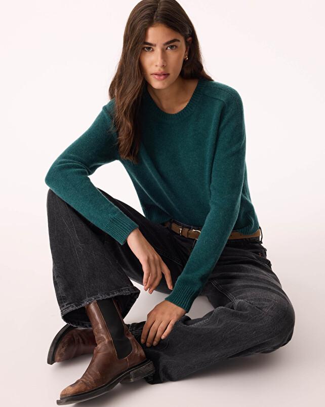 kujten Pull caroline Pull Cachemire Col Rond Court 6 fils