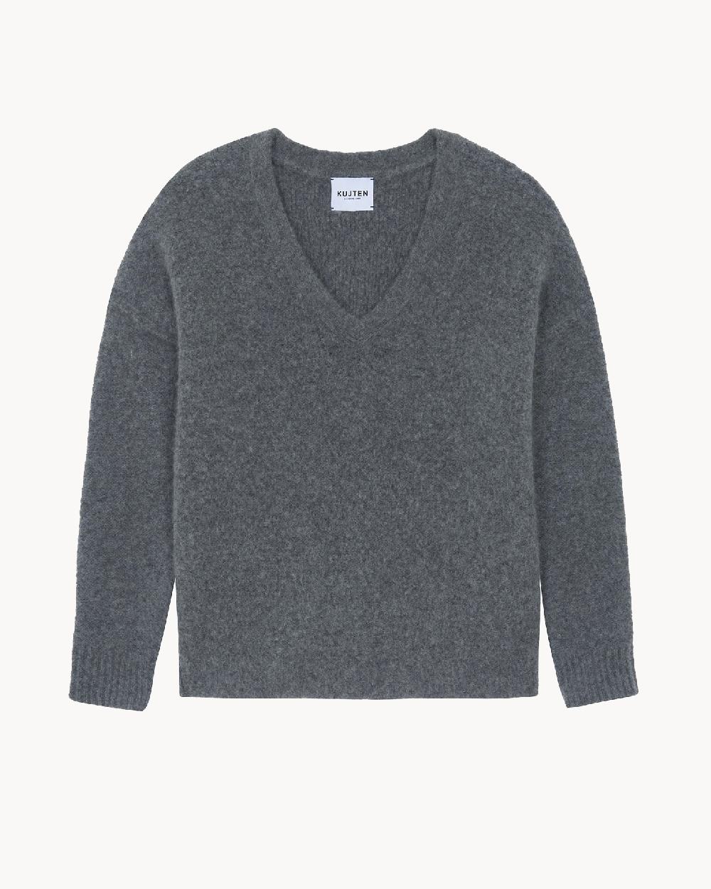 Kujten Pull Catherine Pull Cachemire Femme Col V 2 Fils