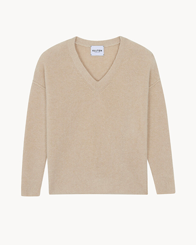 kujten Pull catherine Pull Cachemire Femme Col V 2 fils