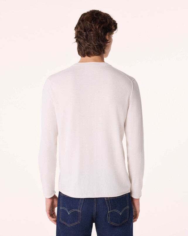 Kujten Pull Connie Pull Coton-Cachemire Homme Col Rond 1 Fil